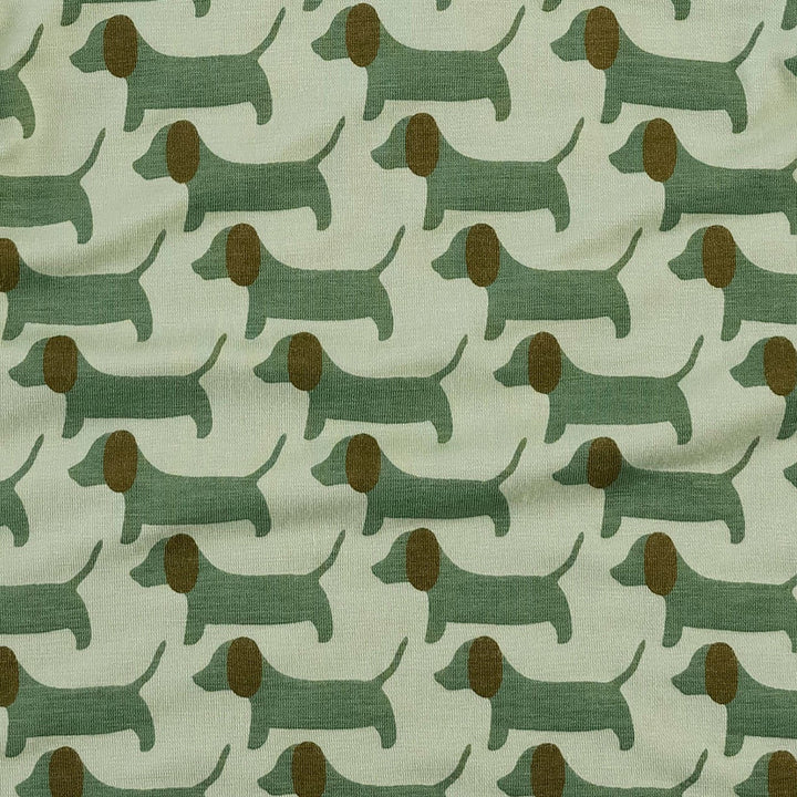 short sleeve essential boxy tee | 70s puppies | bamboo