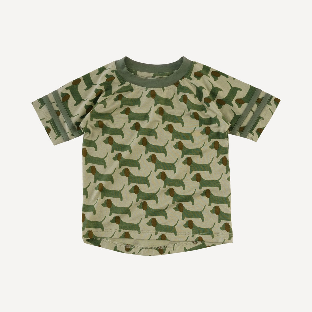 short sleeve football set | 70s puppies | bamboo