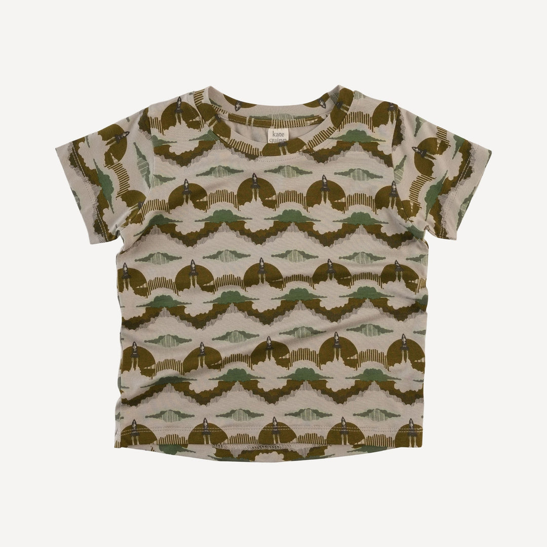 short sleeve boxy tee | rocket | bamboo