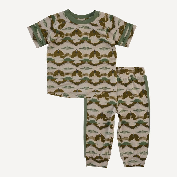 short sleeve football set | rocket | bamboo