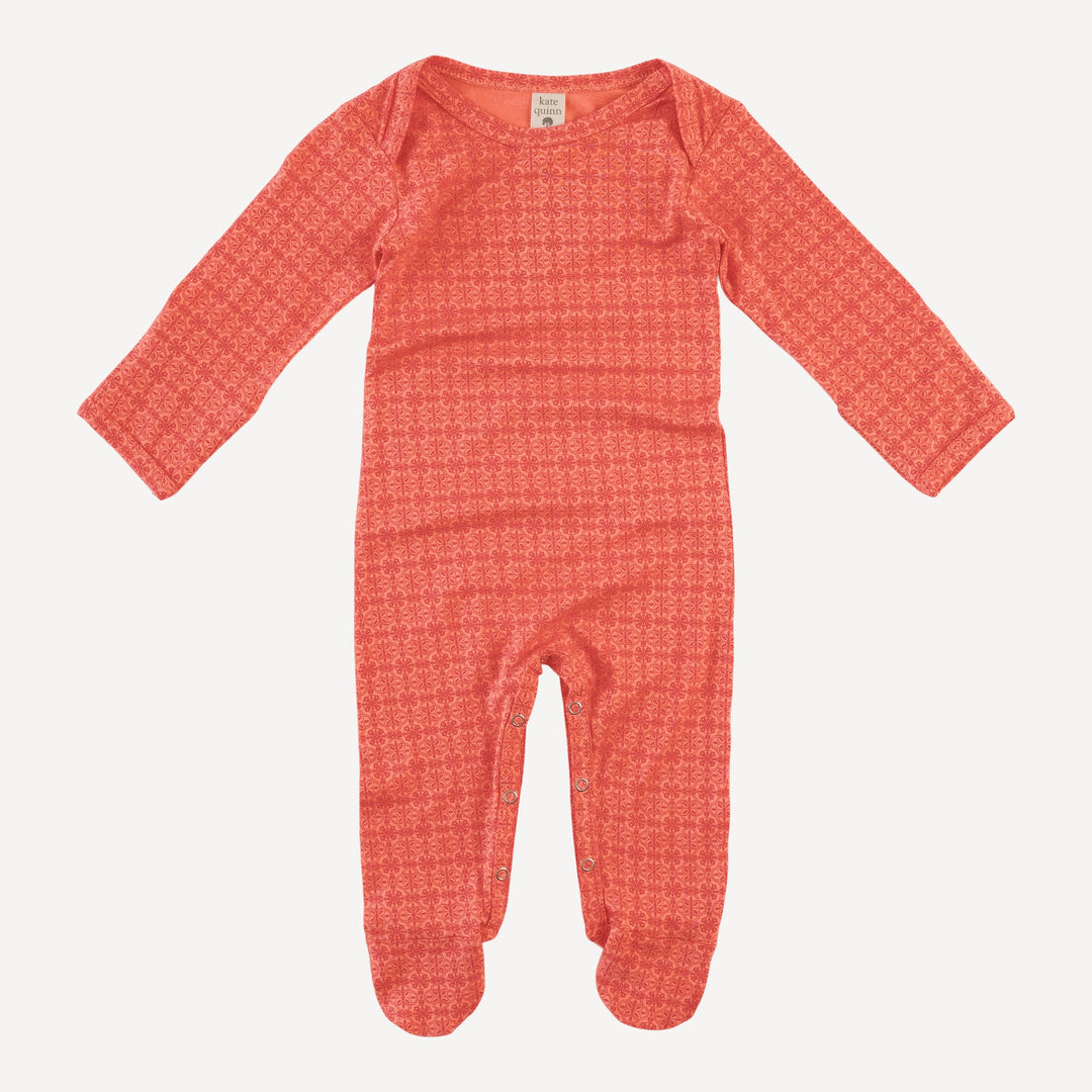 long sleeve lap neck footie | gramercy | bamboo