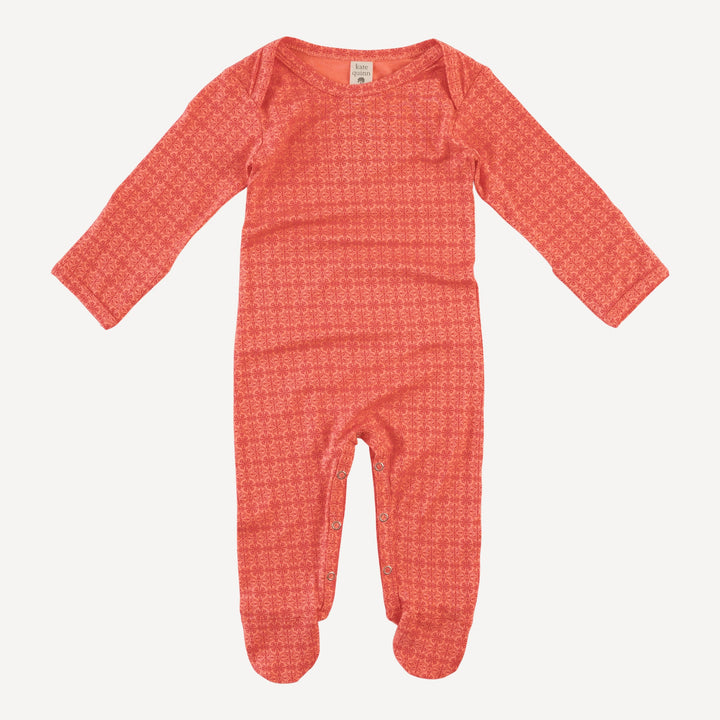 long sleeve lap neck footie | gramercy | bamboo