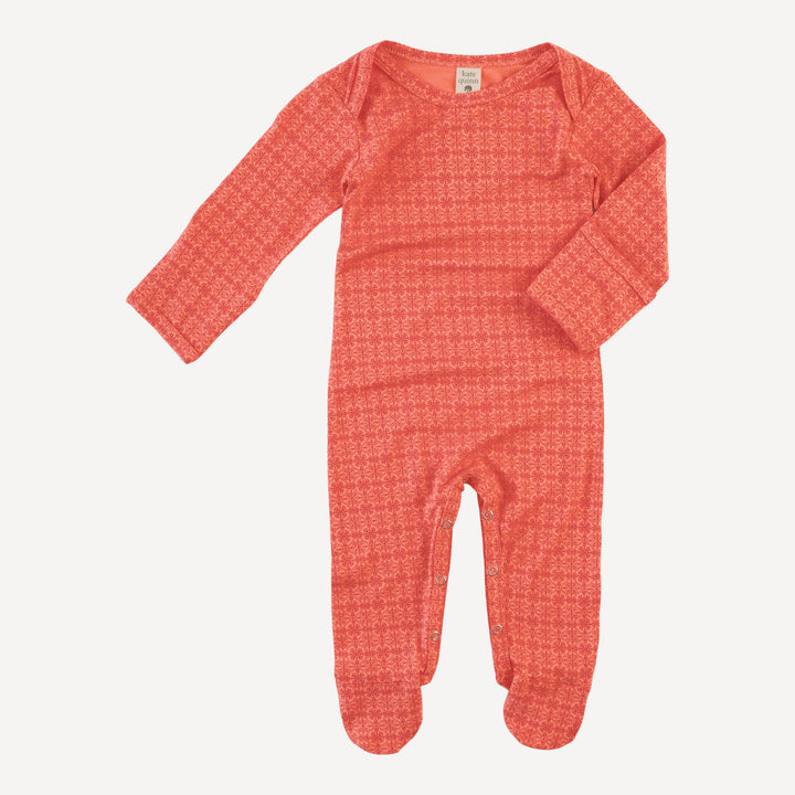 long sleeve lap neck footie | gramercy | bamboo