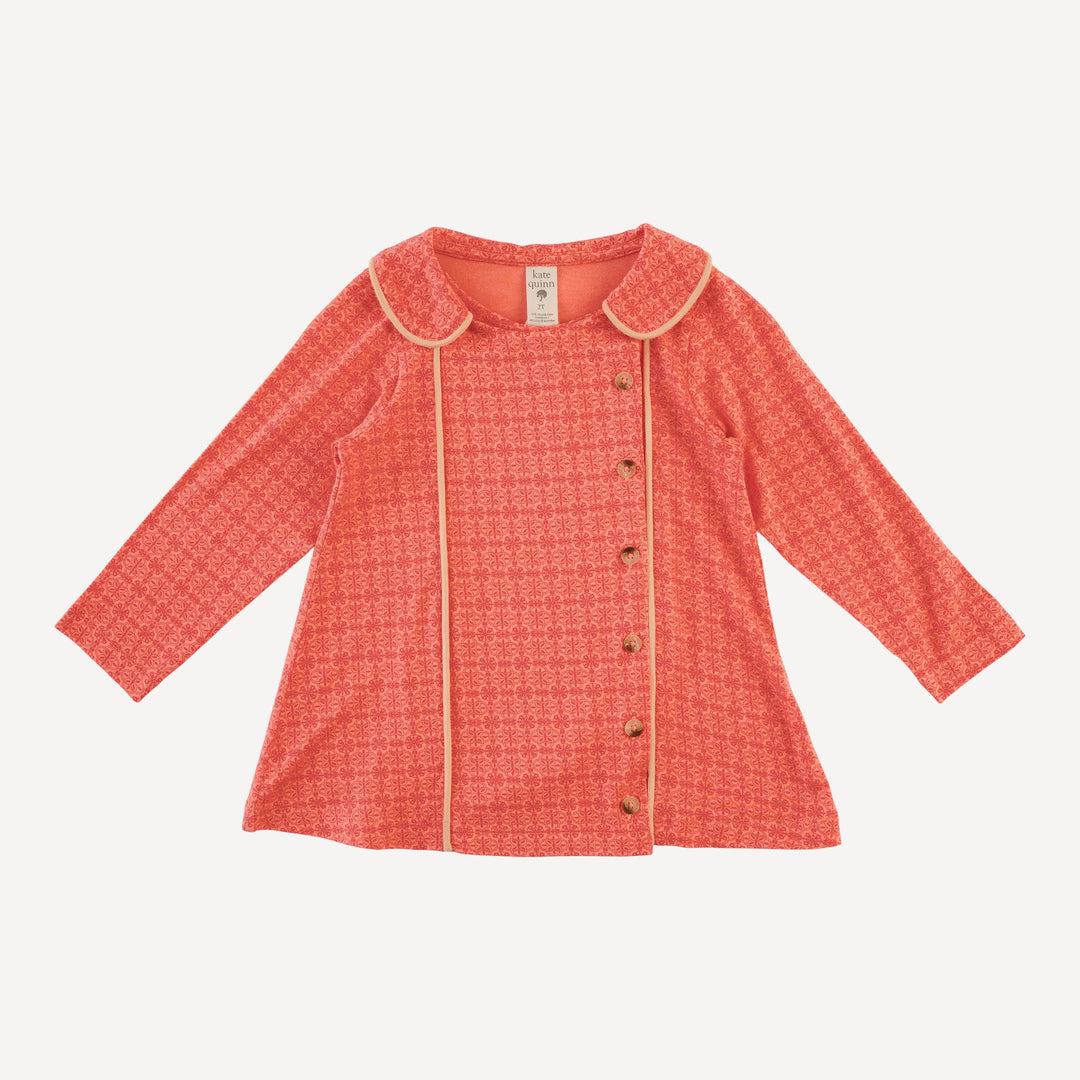 long sleeve peter pan apron tunic | gramercy | bamboo