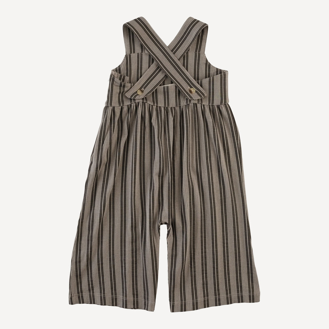 gaucho jumpsuit | gray vintage mattress stripe | bamboo