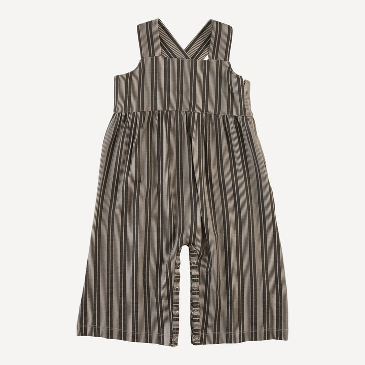 gaucho jumpsuit | gray vintage mattress stripe | bamboo