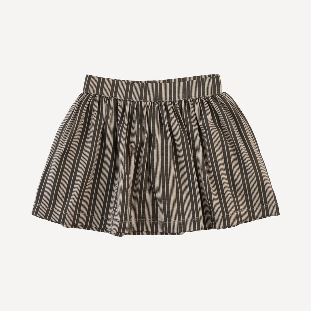 basic skirt | gray vintage mattress stripe | bamboo
