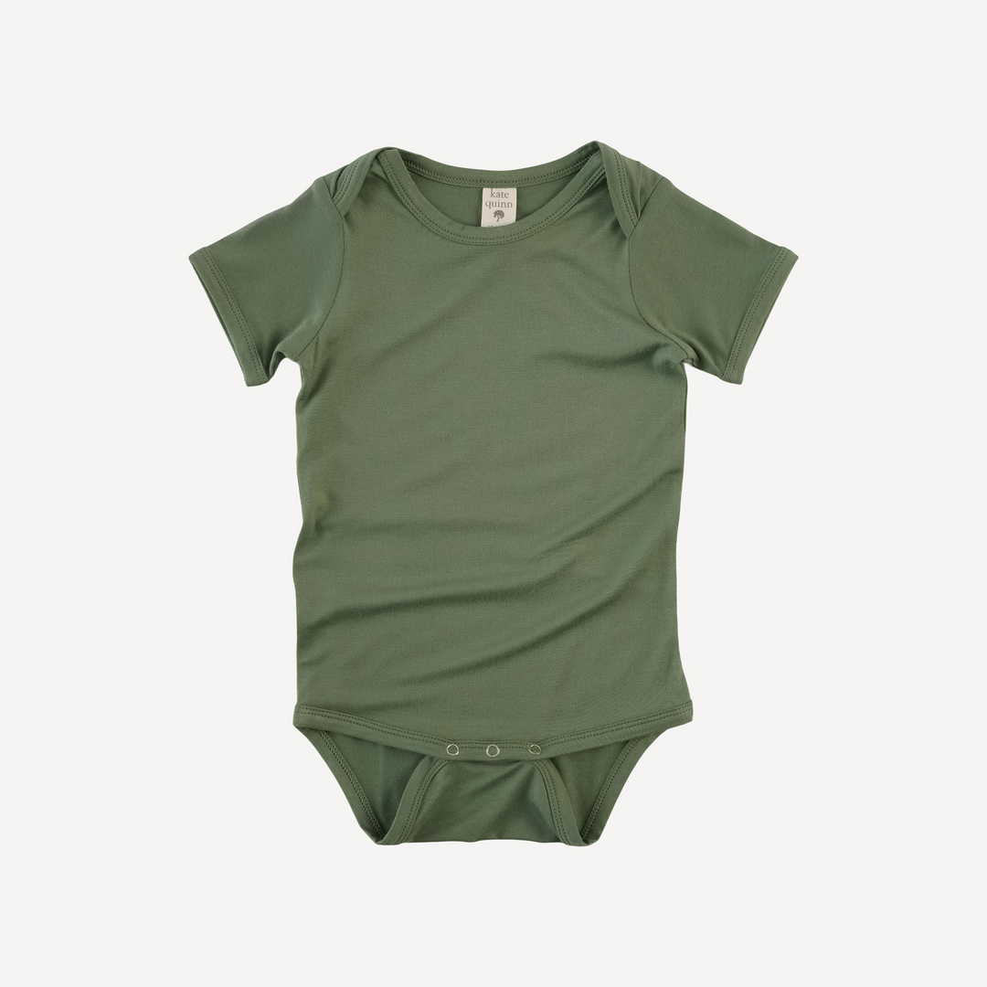 short sleeve lap neck bodysuit | hedge | bamboo