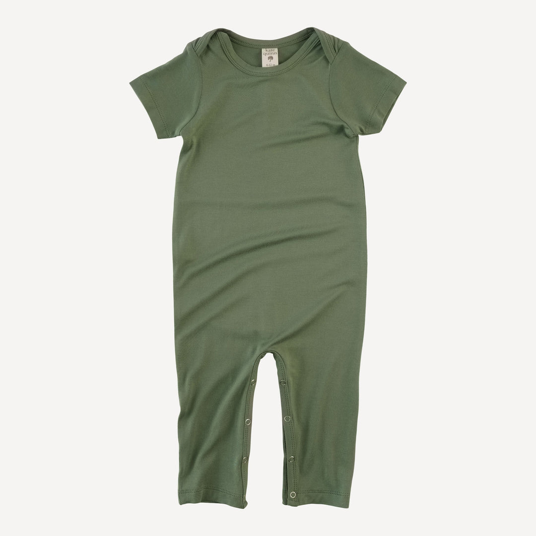 short sleeve lap neck jumpsuit | hedge | bamboo