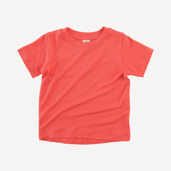 short sleeve boxy tee | tropical pink | bamboo