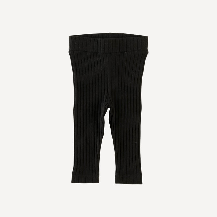 classic skinny legging | black | organic cotton wide rib
