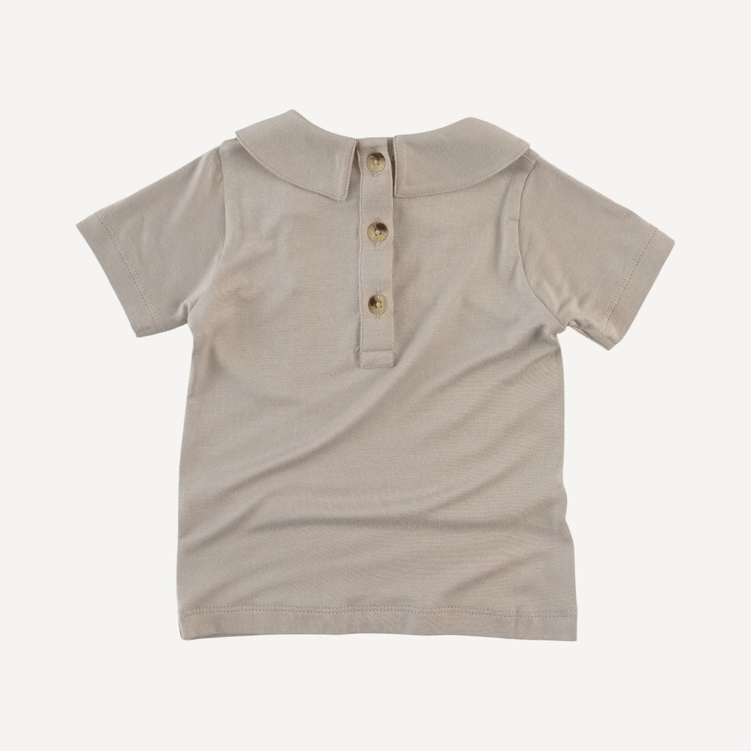 short sleeve peter pan tee | moonstone | bamboo