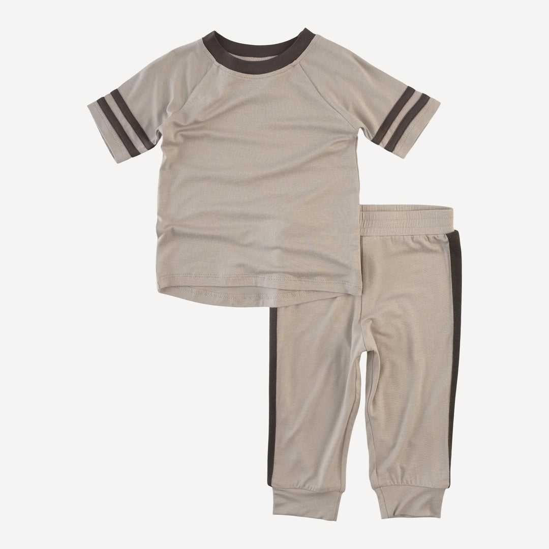 short sleeve football set | moonstone | bamboo