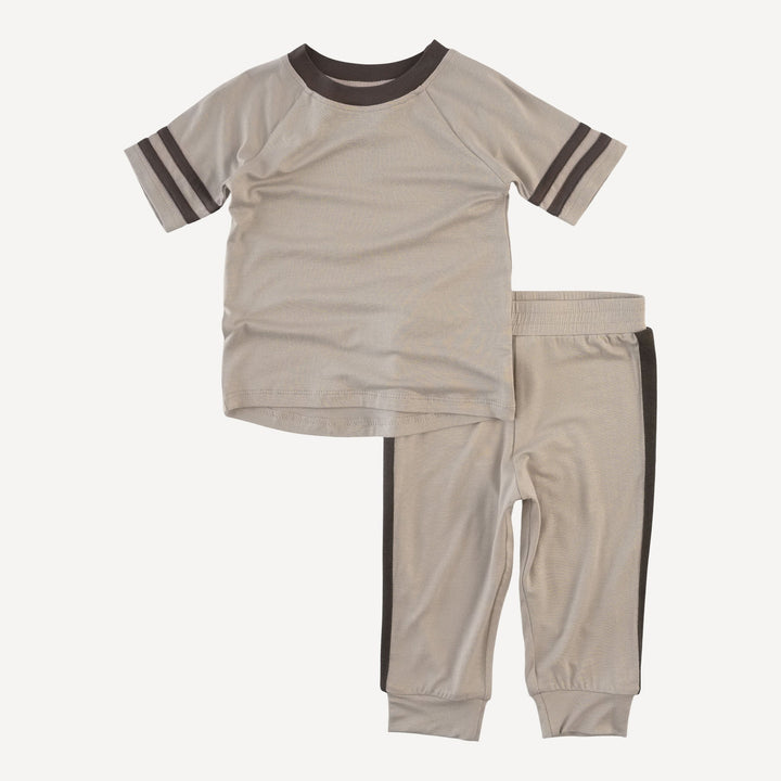 short sleeve football set | moonstone | bamboo