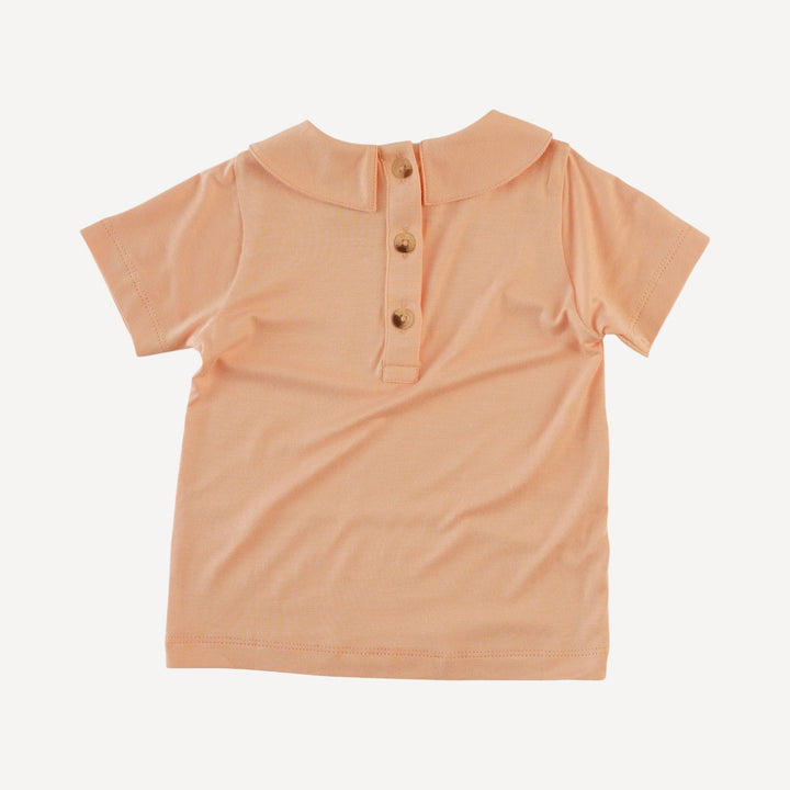 short sleeve peter pan tee | whipped peach | bamboo