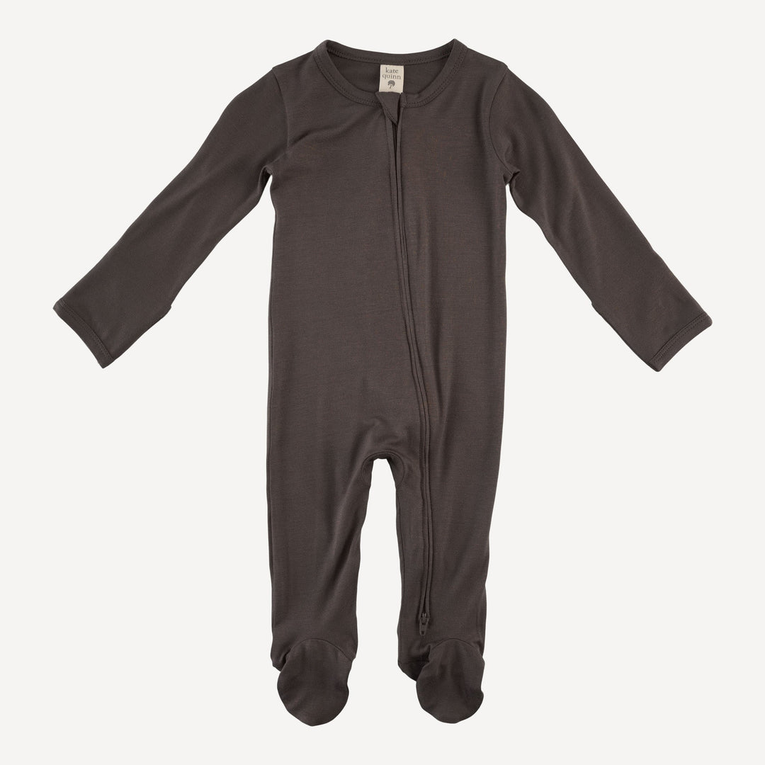 long sleeve two way zipper footie | gull | bamboo