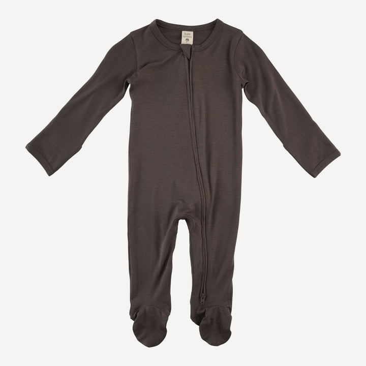 long sleeve two way zipper footie | gull | bamboo