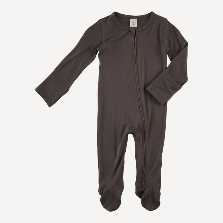 long sleeve two way zipper footie | gull | bamboo