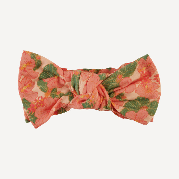large bow elastic headband | tropical flower party | bamboo