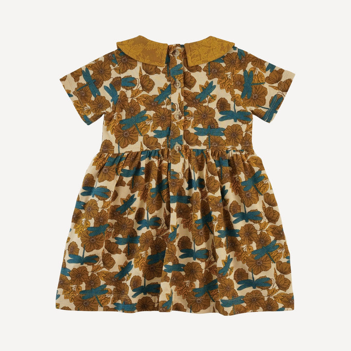 short sleeve peter pan dress | dragonfly garden | bamboo