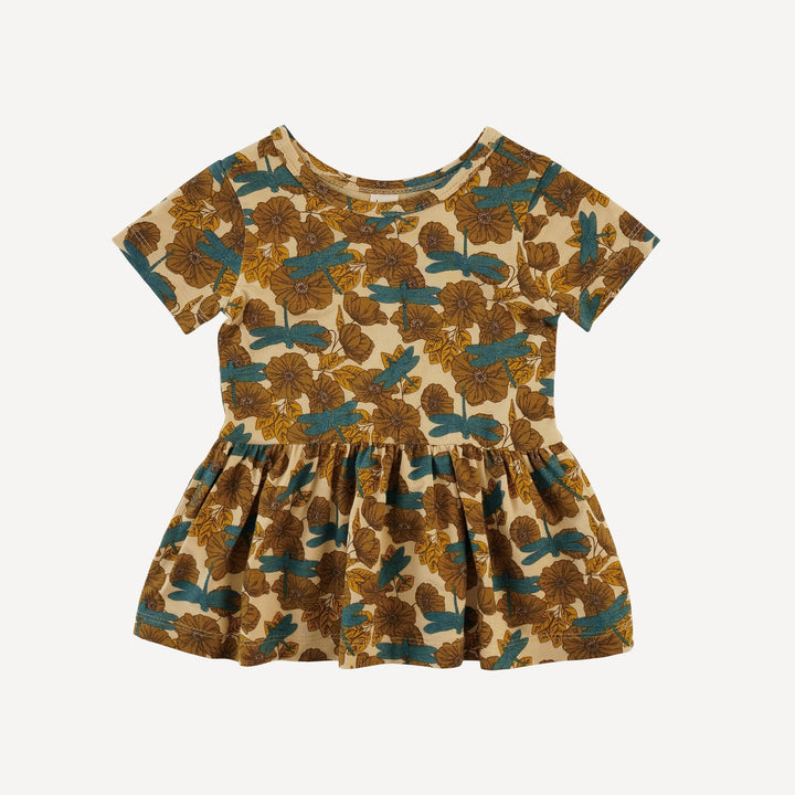 short sleeve hazel twirl top | dragonfly garden | bamboo