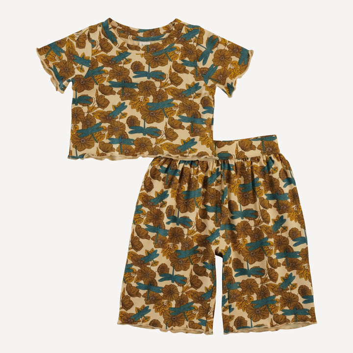 short sleeve jade set | dragonfly garden | bamboo