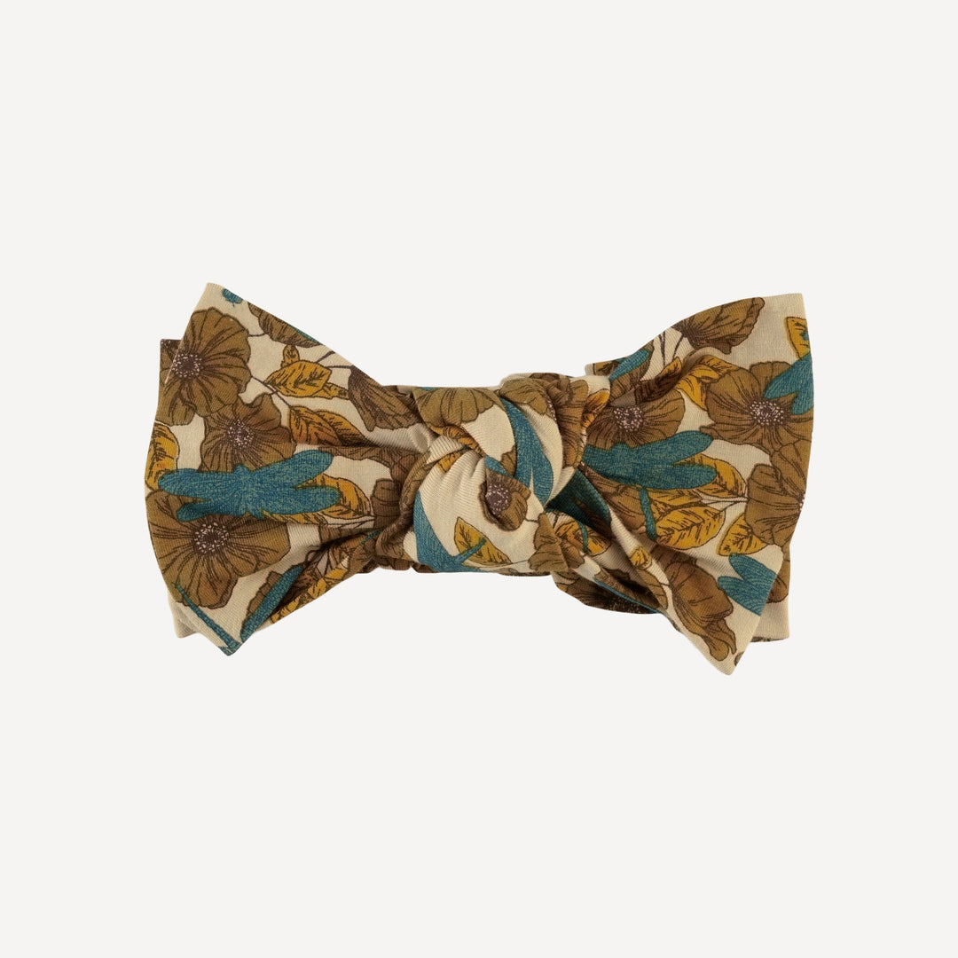 large bow elastic headband | dragonfly garden | bamboo