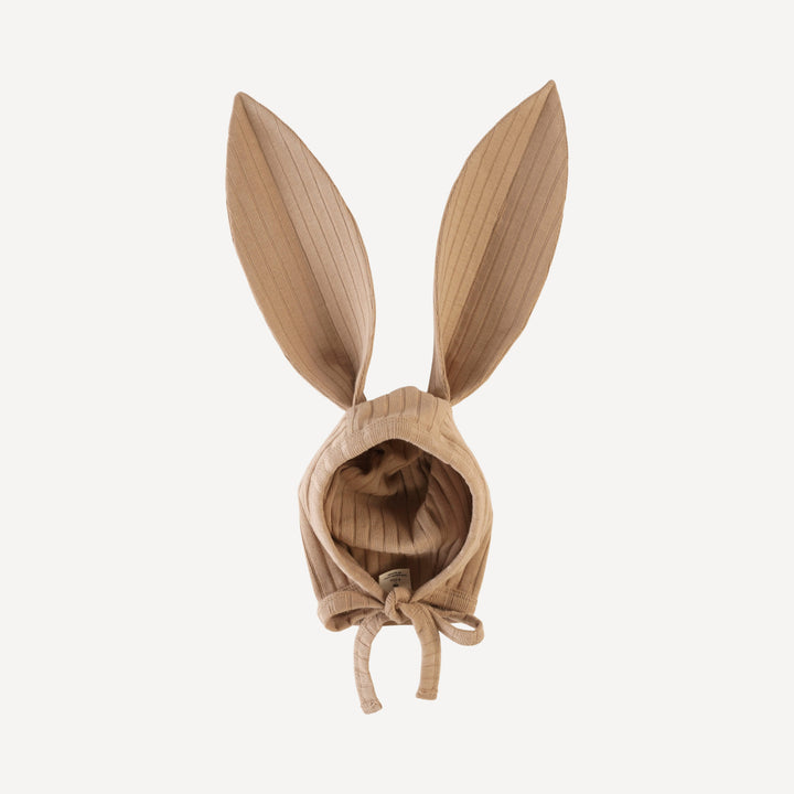 bunny hat | tan | classic rib