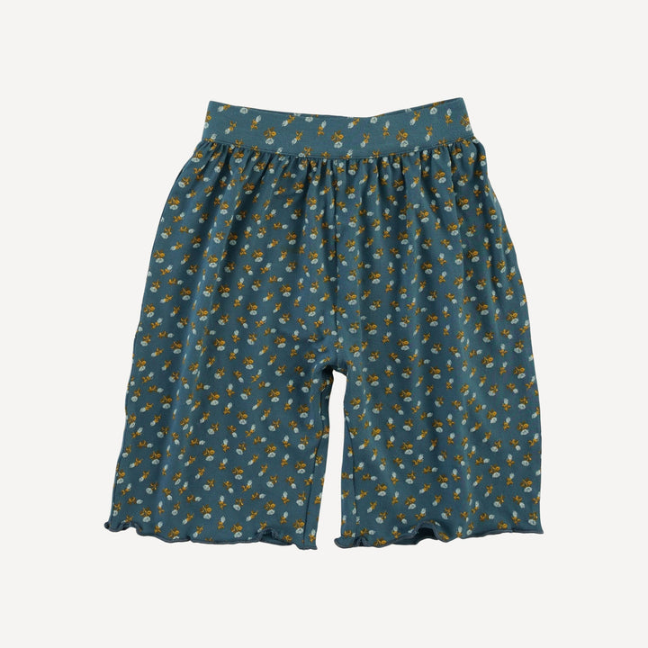 short sleeve jade set | tiny blue rosebud | bamboo