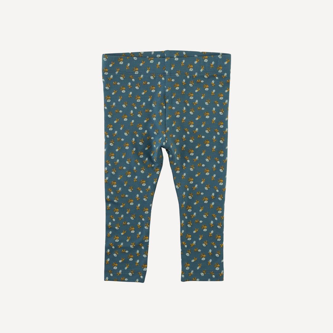 classic skinny legging | tiny blue rosebud | bamboo