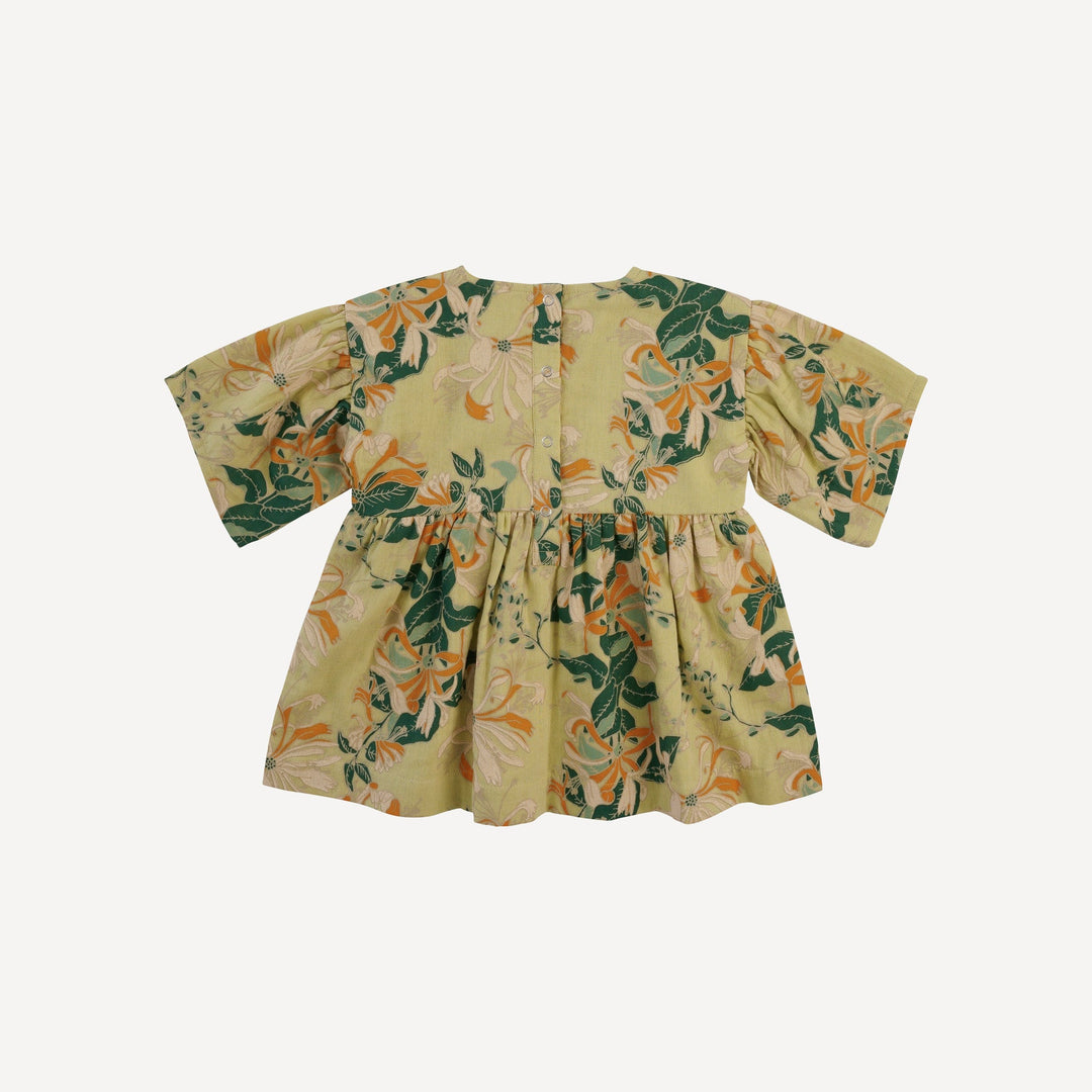 square neck flutter sleeve top | honeysuckle | organic cotton gauze