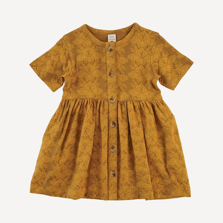 short sleeve button front dress | butterfly | bamboo