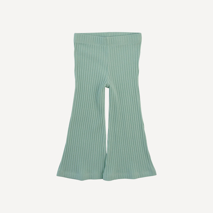 short sleeve peter pan top + flare pant set | persimmon | organic cotton interlock