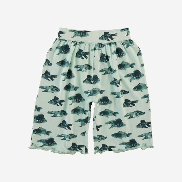 short sleeve jade set | blue goldfish | bamboo