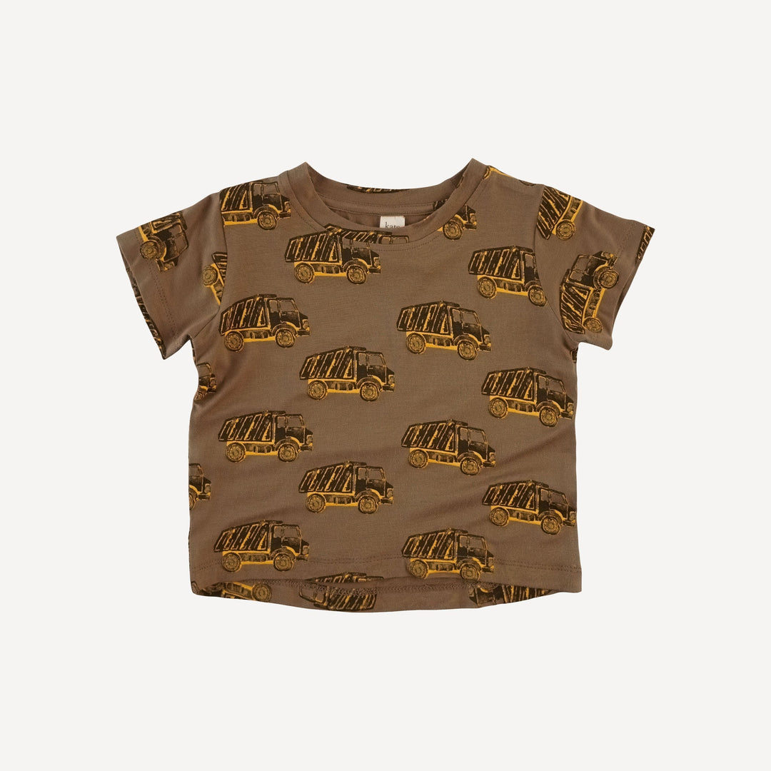 short sleeve boxy tee | teak dumptruck | bamboo