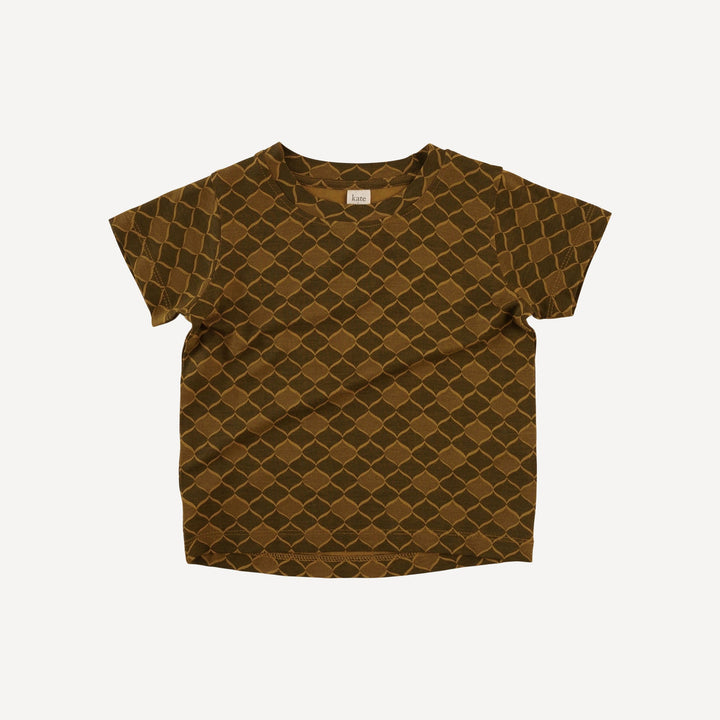short sleeve boxy tee | woodland argyle | bamboo