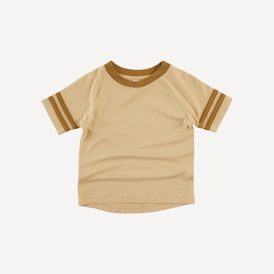 short sleeve football tee | marzipan | bamboo