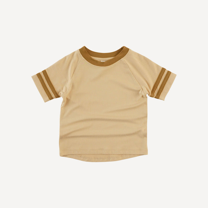 short sleeve football tee | marzipan | bamboo