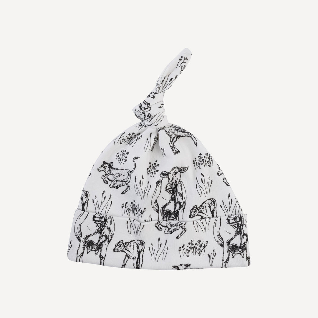 knot hat | black cow pasture | organic cotton interlock