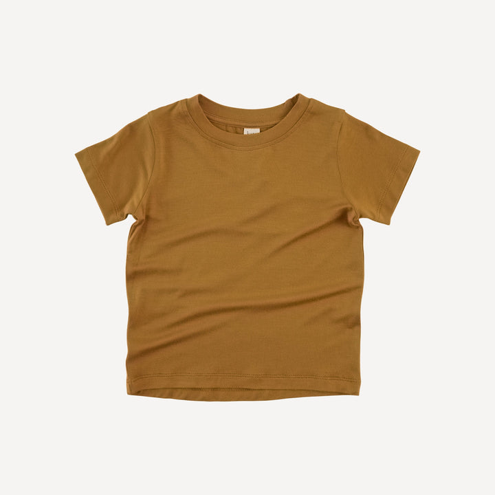 short sleeve boxy tee | mist bronze | bamboo
