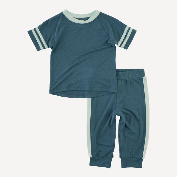 short sleeve football set | tapestry | bamboo