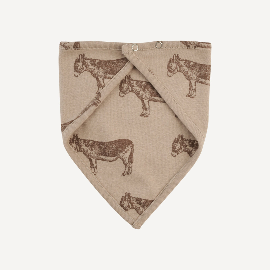 bandana bib | donkey | organic cotton interlock