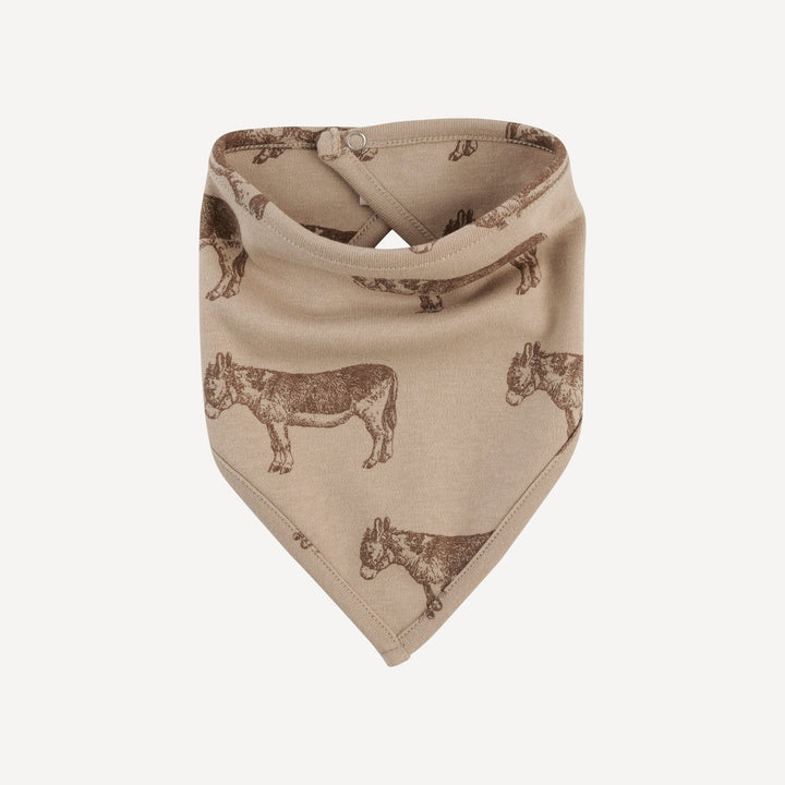 bandana bib | donkey | organic cotton interlock