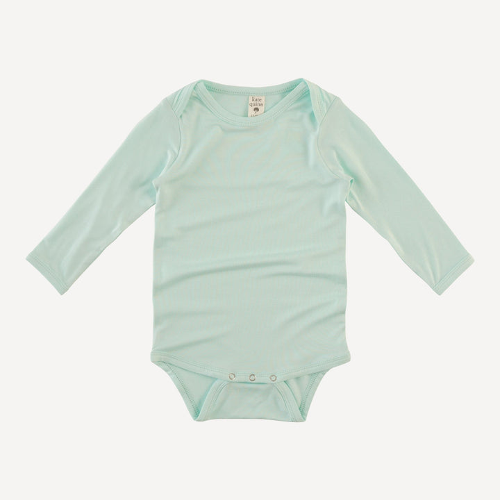 long sleeve lap neck bodysuit | frozen sea | bamboo
