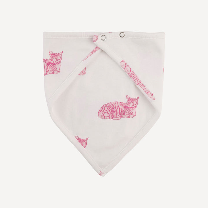 bandana bib | sleepy cat | organic cotton interlock