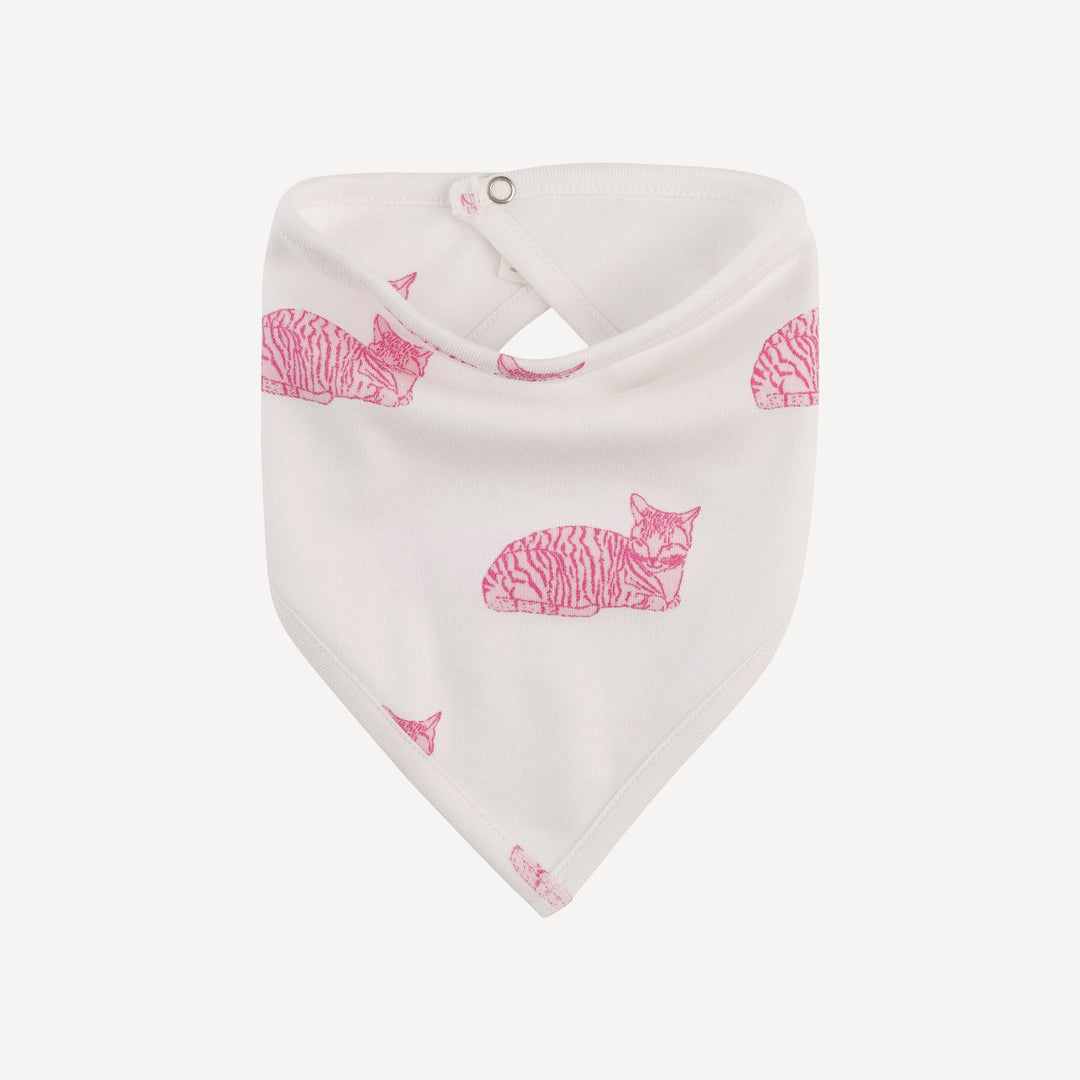 bandana bib | sleepy cat | organic cotton interlock