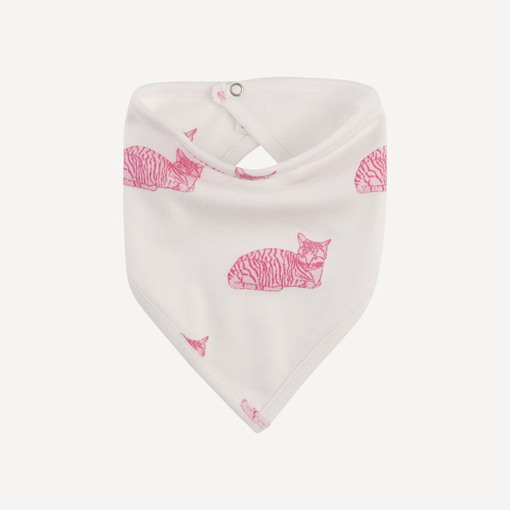bandana bib | sleepy cat | organic cotton interlock