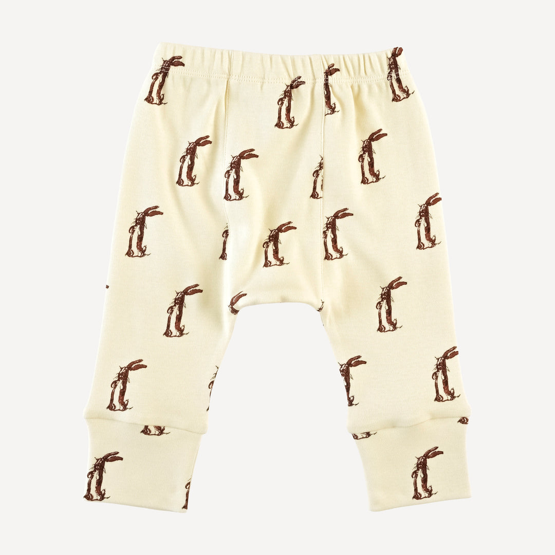 classic panda pant | plush rabbit | organic cotton interlock