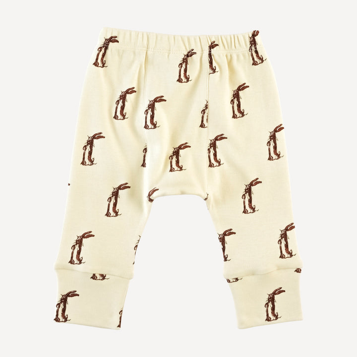 classic panda pant | plush rabbit | organic cotton interlock