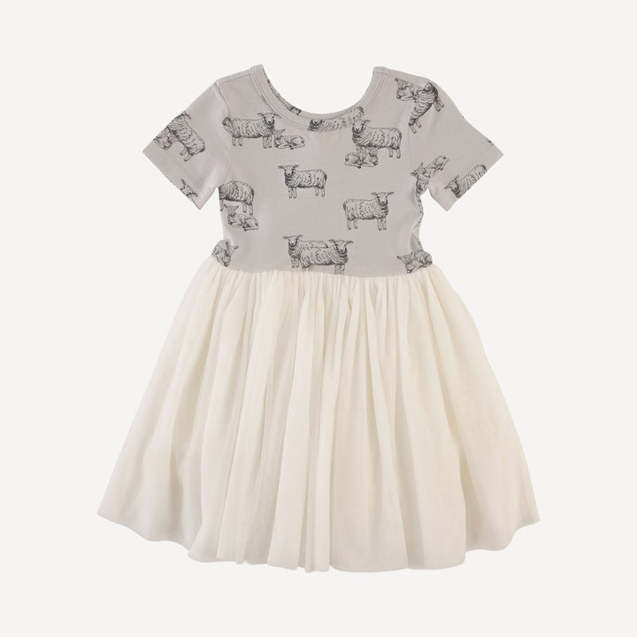 short sleeve ballerina tulle dress | sheep + lamb | bamboo